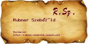 Rubner Szebáld névjegykártya